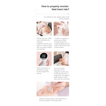 CONTEC 10A(LED) Baby Sound Monitor Pocket Fetal Doppler