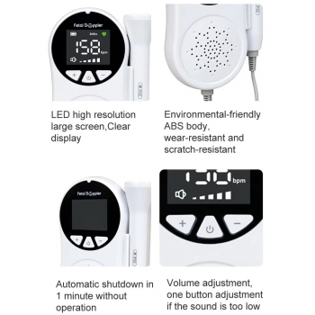 CONTEC 10A(LED) Baby Sound Monitor Pocket Fetal Doppler