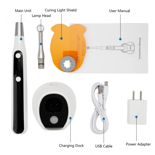 PULIHUA PLH-320 Dental Curing Light Lamp 3000 mW/cm2 with 7 work modes