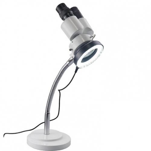HAYEAR 10X Magnification Dental Lab Binocular Microscope with Adjustable LED