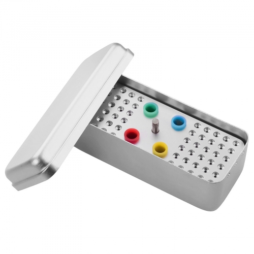 60-Hole Aluminum Box for Dental Endodontic File Autoclave Sterilization
