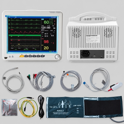 SINNOR SNP9000N 12'' Patient Monitor 6 Parameters (ECG, RESP, TEMP, NIBP, SPO2, PR)