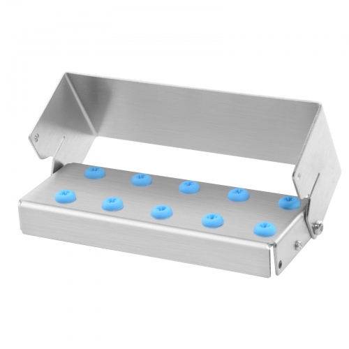 3 Pcs 10 Hole Stainless Steel Bone Bur Block Box, Dental Drill Holder
