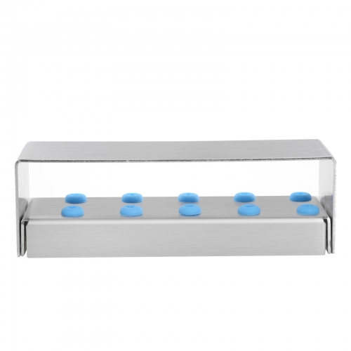 3 Pcs 10 Hole Stainless Steel Bone Bur Block Box, Dental Drill Holder