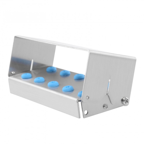 3 Pcs 10 Hole Stainless Steel Bone Bur Block Box, Dental Drill Holder