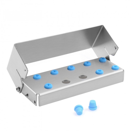 3 Pcs 10 Hole Stainless Steel Bone Bur Block Box, Dental Drill Holder