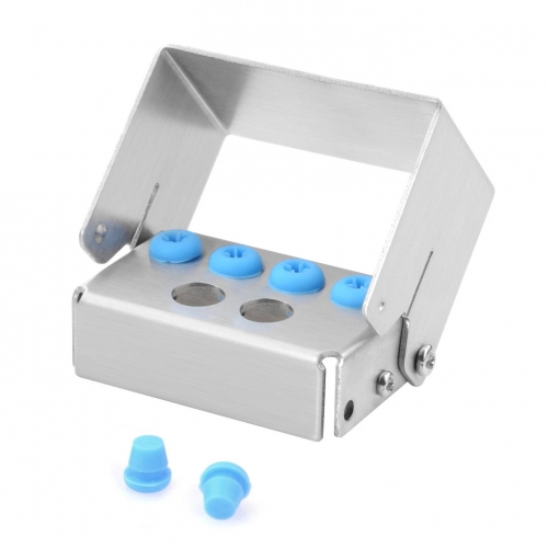 3Pcs 6 Hole Dental Bur Holder, Stainless Steel Bone Drill Block Box