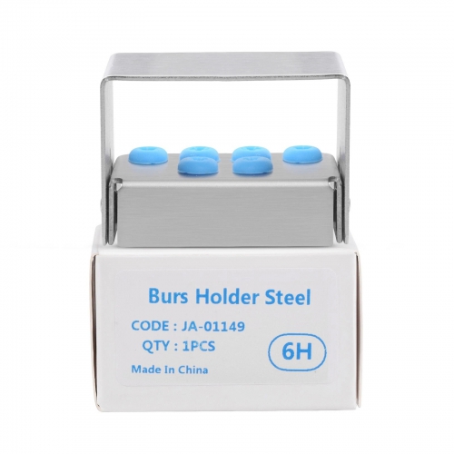 3Pcs 6 Hole Dental Bur Holder, Stainless Steel Bone Drill Block Box