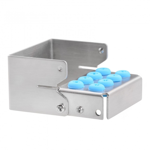 3Pcs 8 Hole Dental Bur Holder, Stainless Steel Bone Drill Block Box