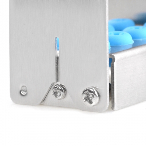 3Pcs 8 Hole Dental Bur Holder, Stainless Steel Bone Drill Block Box