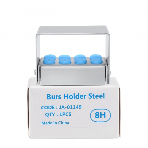 3Pcs 8 Hole Dental Bur Holder, Stainless Steel Bone Drill Block Box