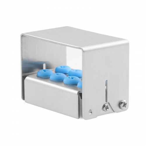 3Pcs 8 Hole Dental Bur Holder, Stainless Steel Bone Drill Block Box