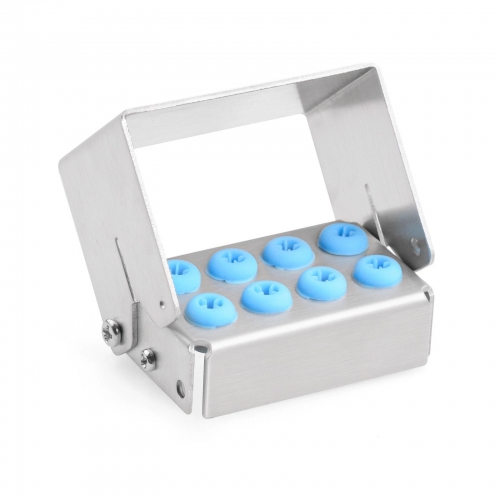 3Pcs 8 Hole Dental Bur Holder, Stainless Steel Bone Drill Block Box