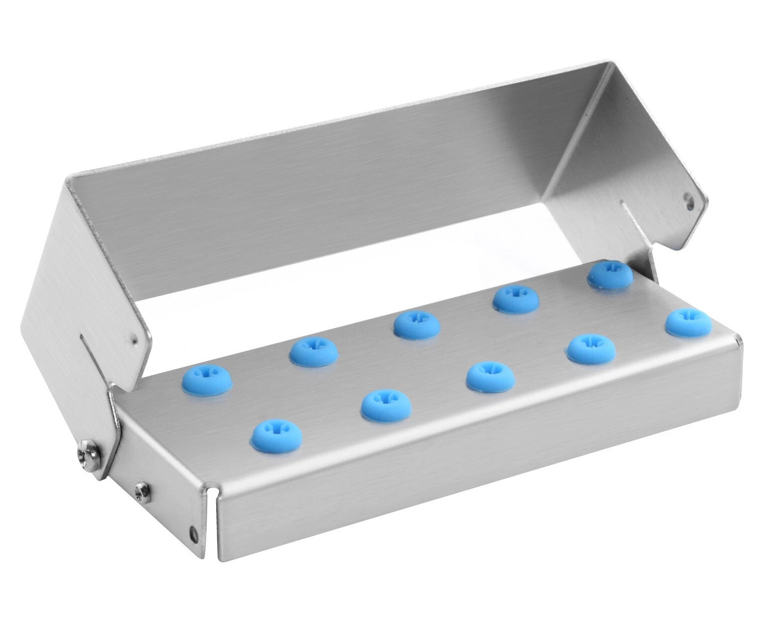 3 Pcs 10 Hole Stainless Steel Bone Bur Block Box, Dental Drill Holder
