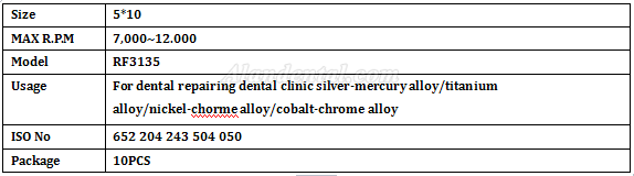 10pcs RF3135 Dental Polisher Wheel for Denture Clinics