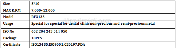 10pcs RF3134 Orthodontic Dental Rubber Polisher