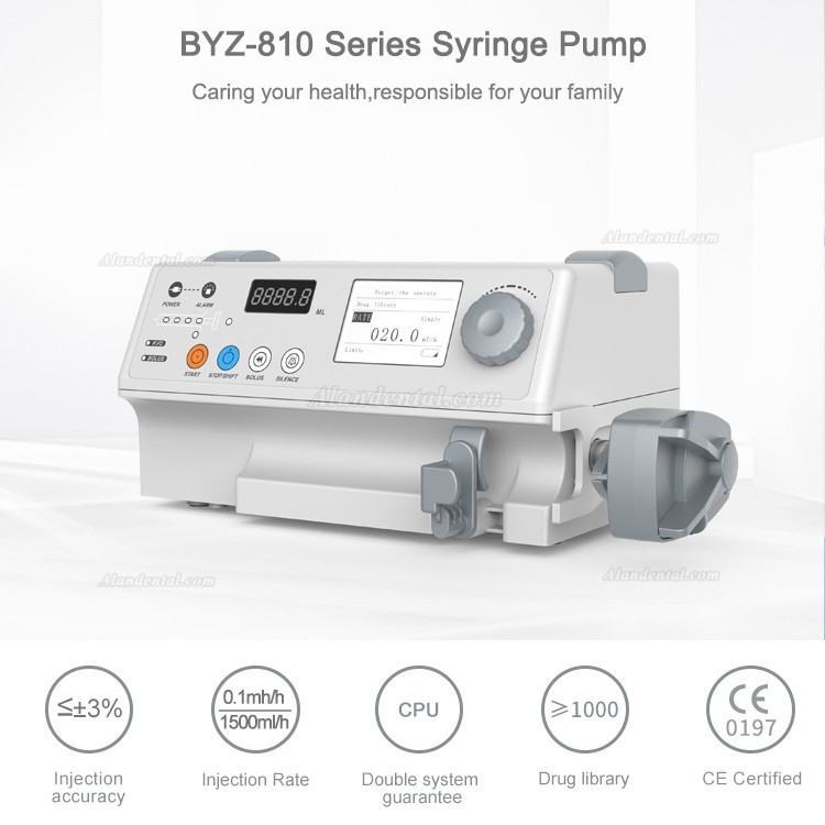 BYOND Single Channel Syringe Pump LCD Display Audible and visual alarm BYZ-810