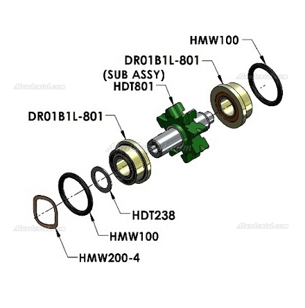 Dentex M3-s Standard Head Push Button Turbine Cartridge