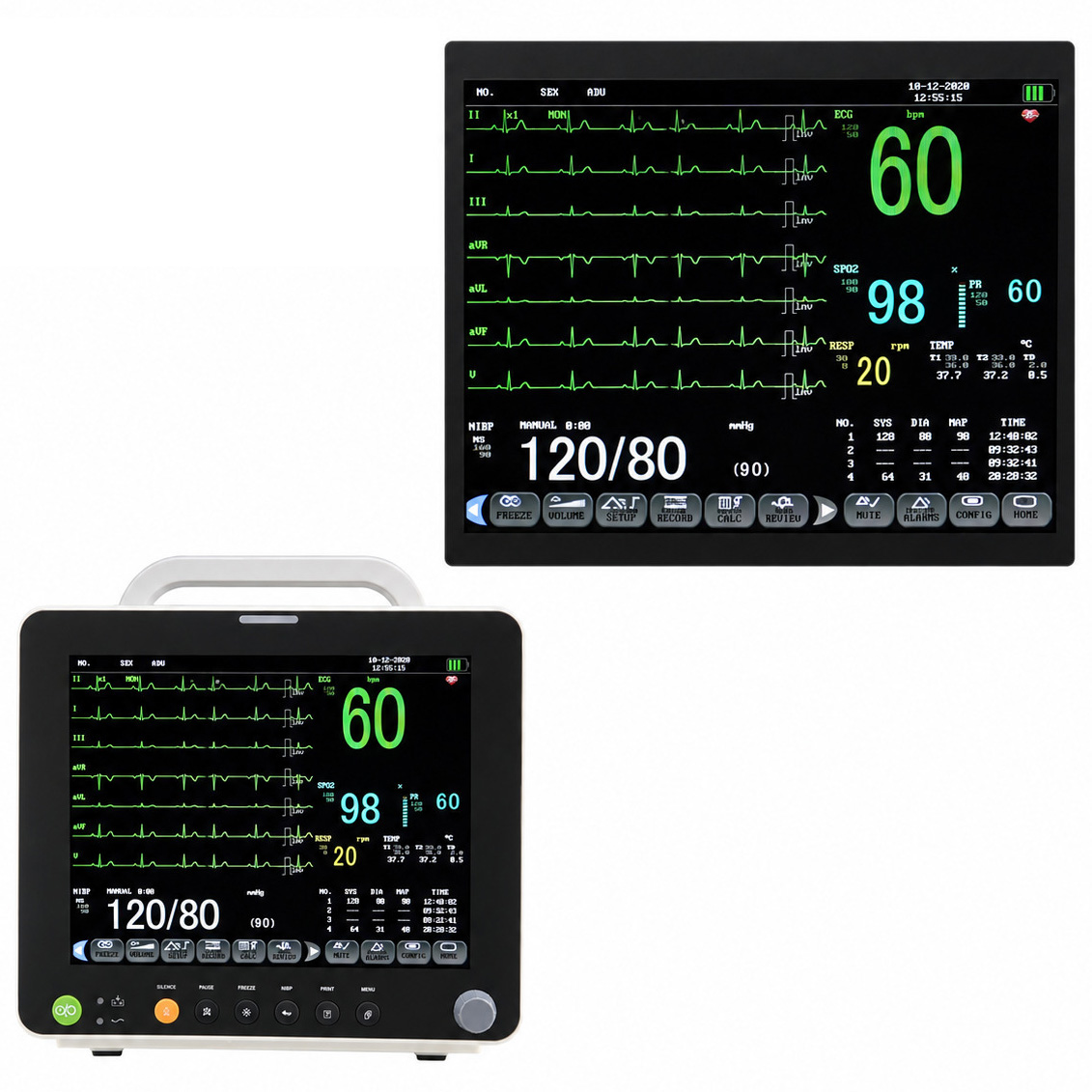12 Inch Multi-parameter Patient Monitor ECG/RESP/TEMP/NIBP/SPO2/PR