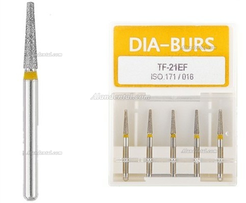 100 Pcs 1.6mm Diamond Bur Bits Drill FG TF-21EF