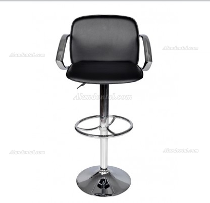 Reception Bar Stools with Backrest 2 Black