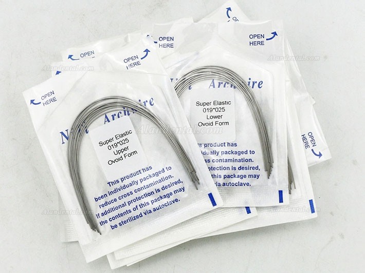 10Packs Dental Orthodontic Elastic NITI Arch Wire Rectangular Ovoid U / L at