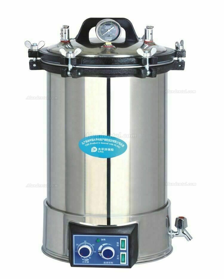 18L/24L Portable Autoclave Sterilizer Stainless Steel Steam Sterilizer YX-18/24LDJ