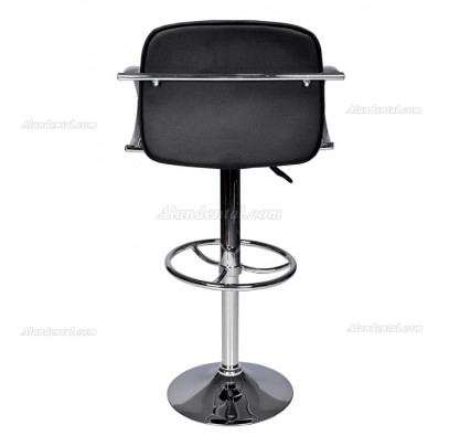 Reception Bar Stools with Backrest 2 Black