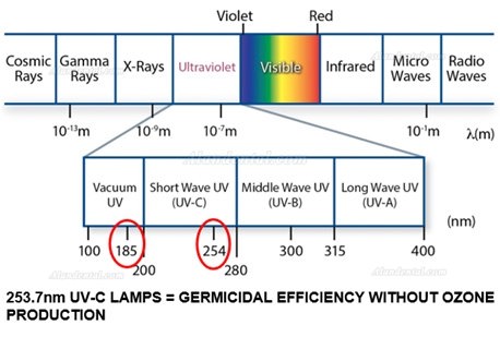 300W UVC +Ozone Disinfection Lampe Ultraviolet Light Sterilizer Trolley with Radar Sensors