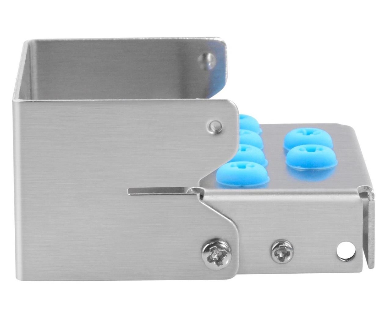 3Pcs 6 Hole Dental Bur Holder, Stainless Steel Bone Drill Block Box