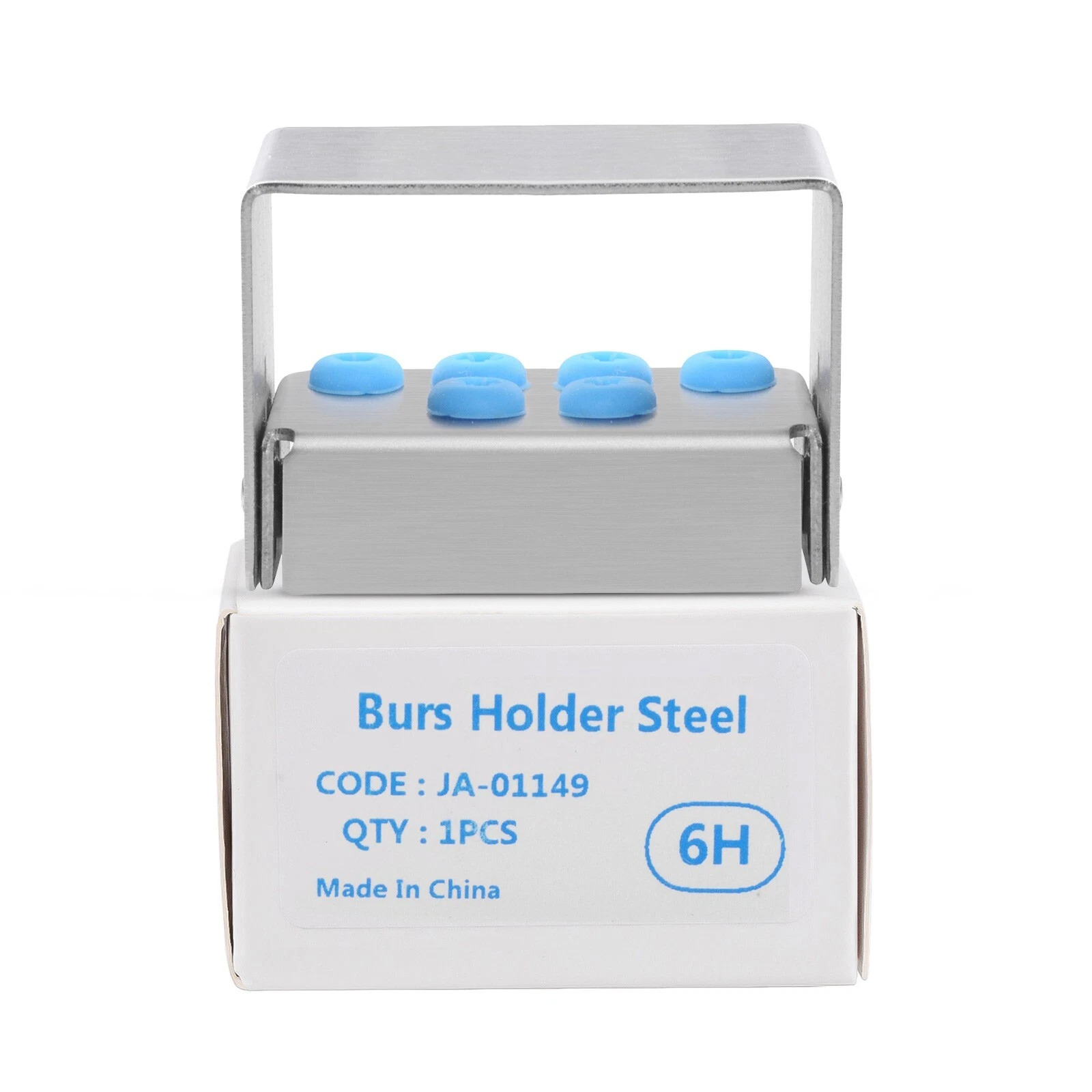 3Pcs 6 Hole Dental Bur Holder, Stainless Steel Bone Drill Block Box
