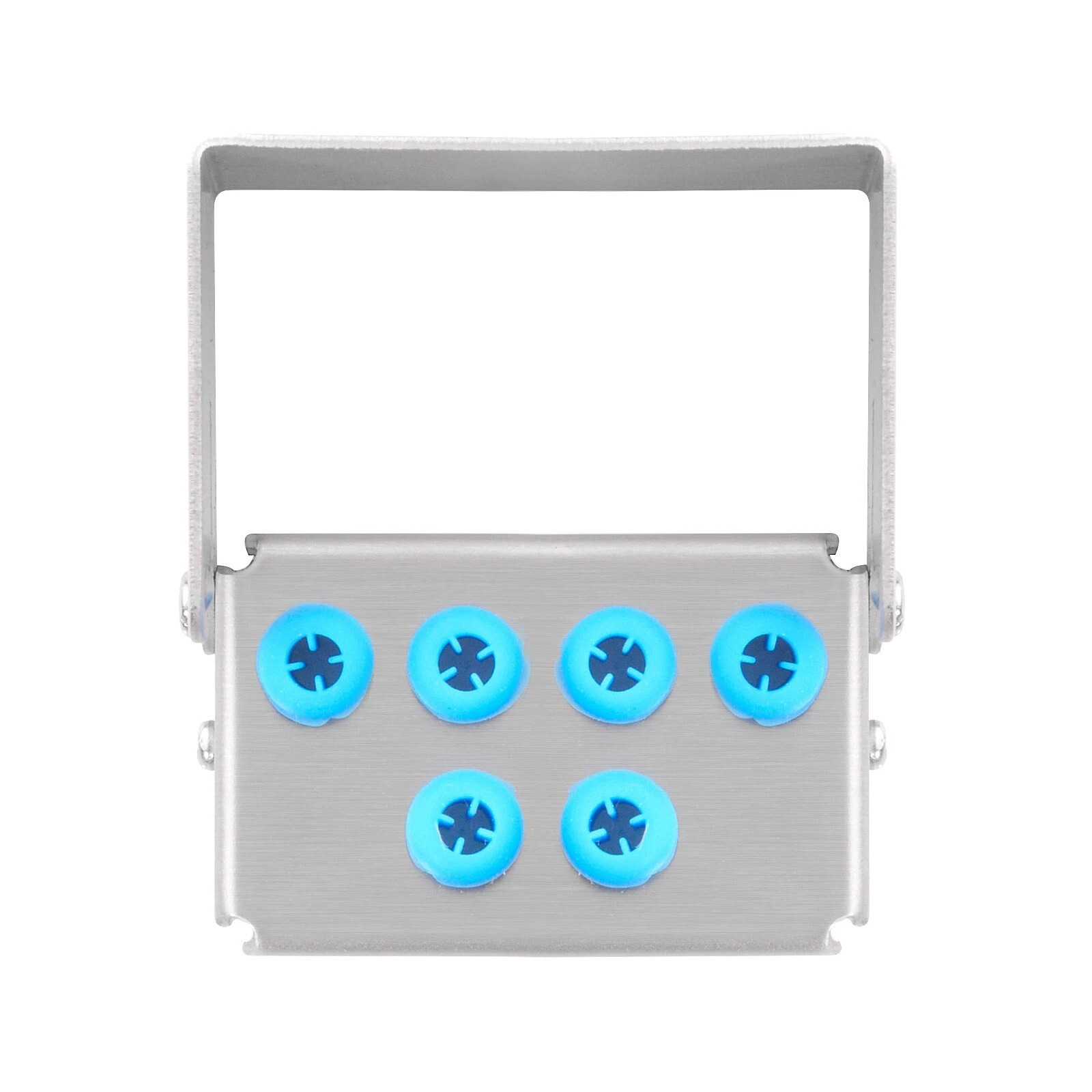 3Pcs 6 Hole Dental Bur Holder, Stainless Steel Bone Drill Block Box