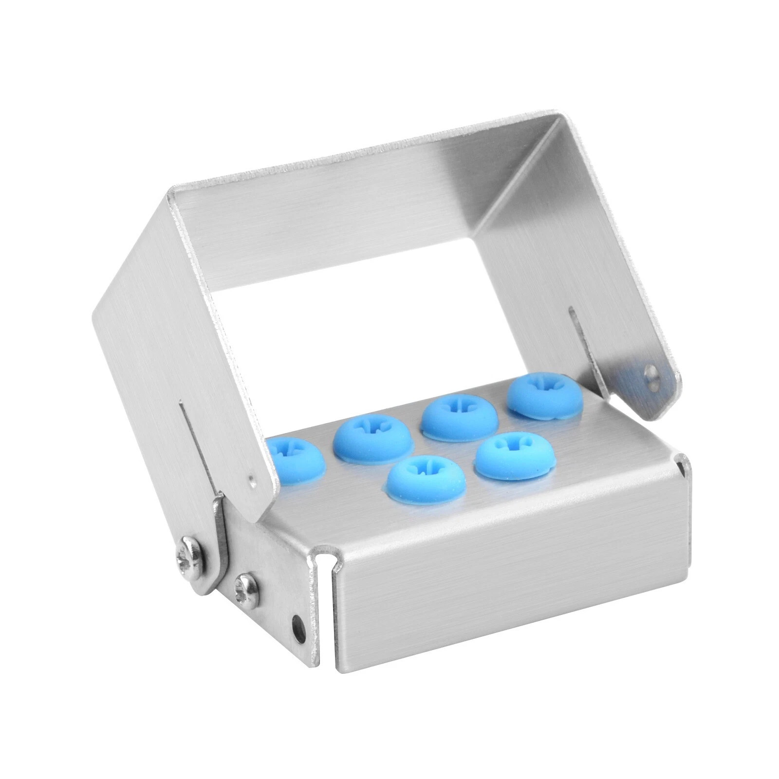 3Pcs 6 Hole Dental Bur Holder, Stainless Steel Bone Drill Block Box