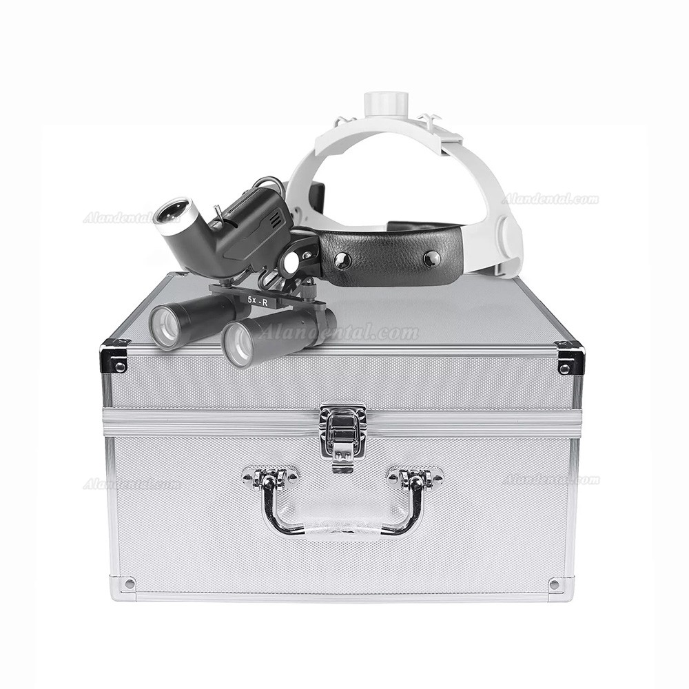 YUYO DY-006-Kit 5.0X-R Dental Binocular Loupe + 5W LED Headband Headlight