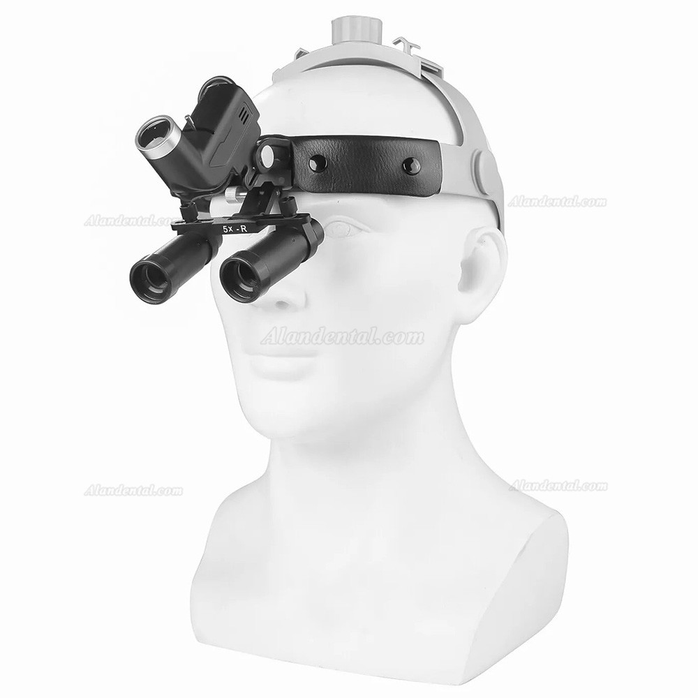 YUYO DY-006-Kit 5.0X-R Dental Binocular Loupe + 5W LED Headband Headlight