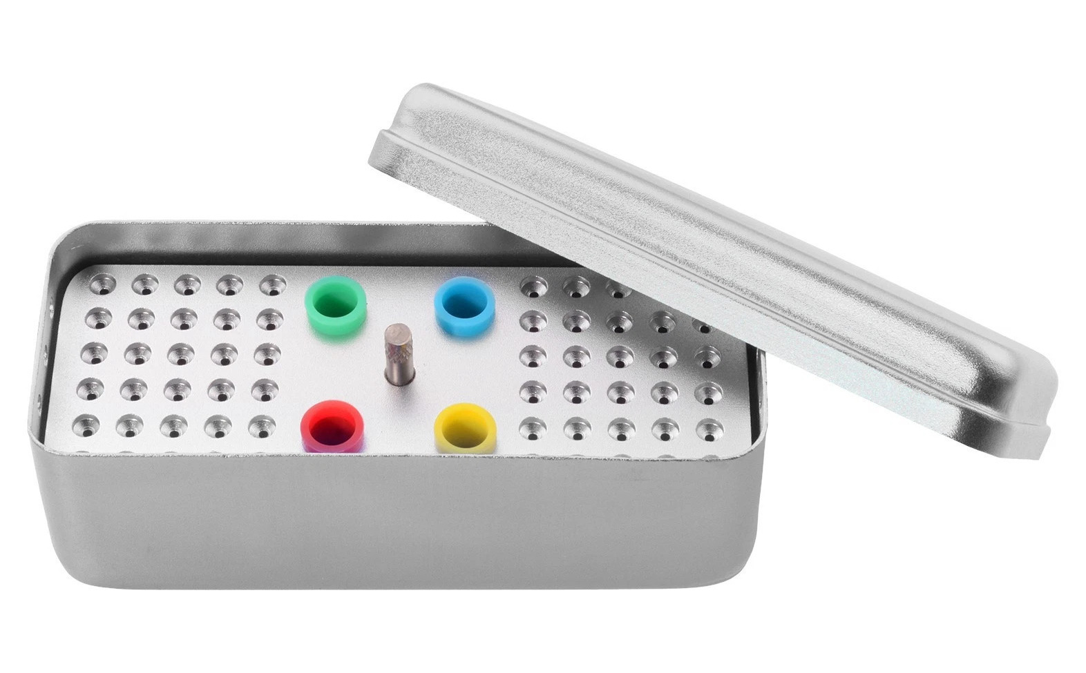 60-Hole Aluminum Box for Dental Endodontic File Autoclave Sterilization