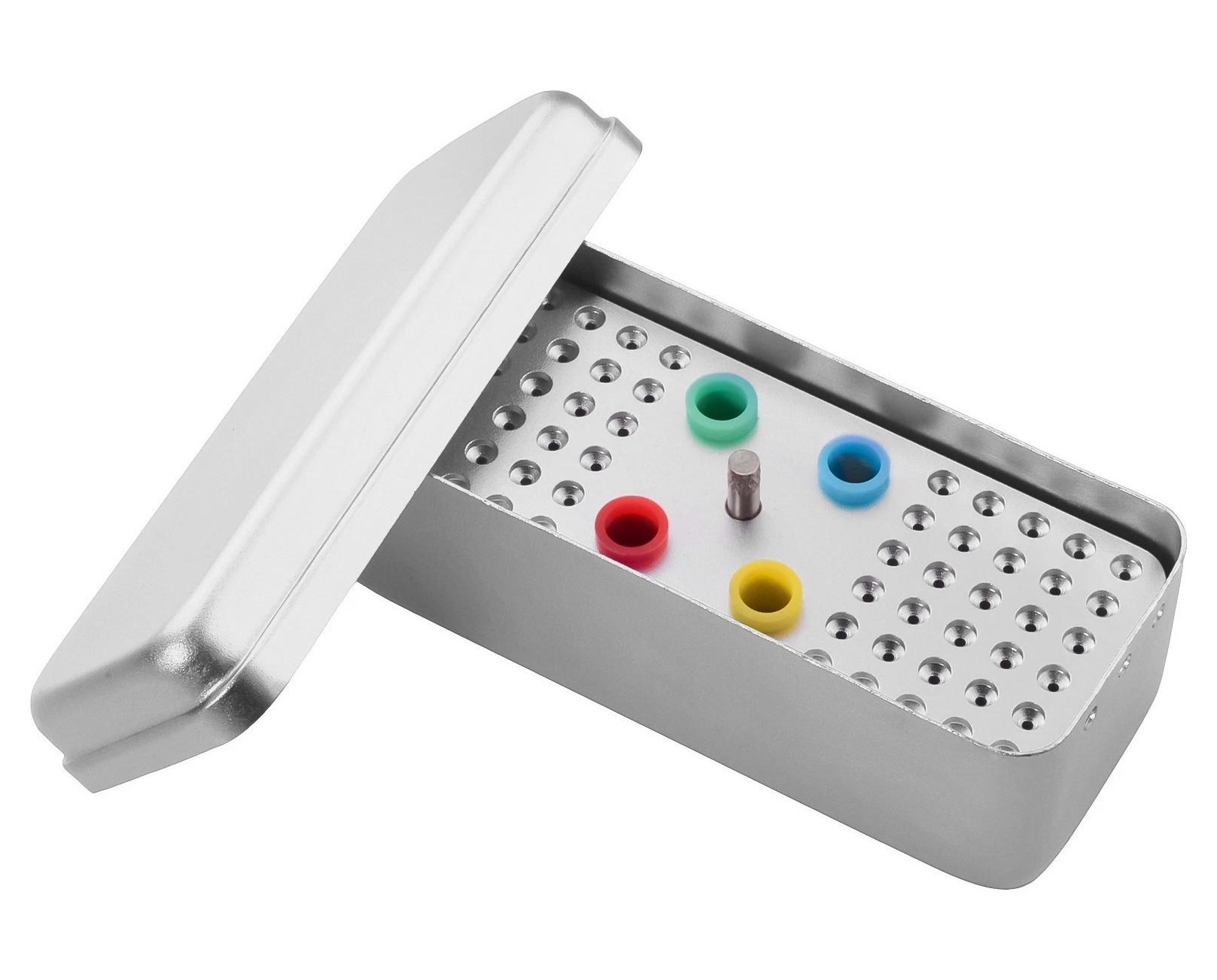 60-Hole Aluminum Box for Dental Endodontic File Autoclave Sterilization