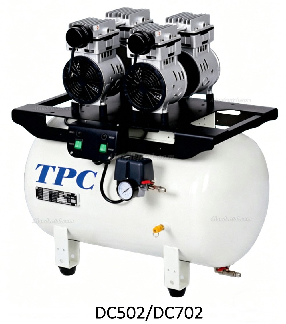 TPC DC701/702/703/704 Dental Oilless Air Compressor 32-120L