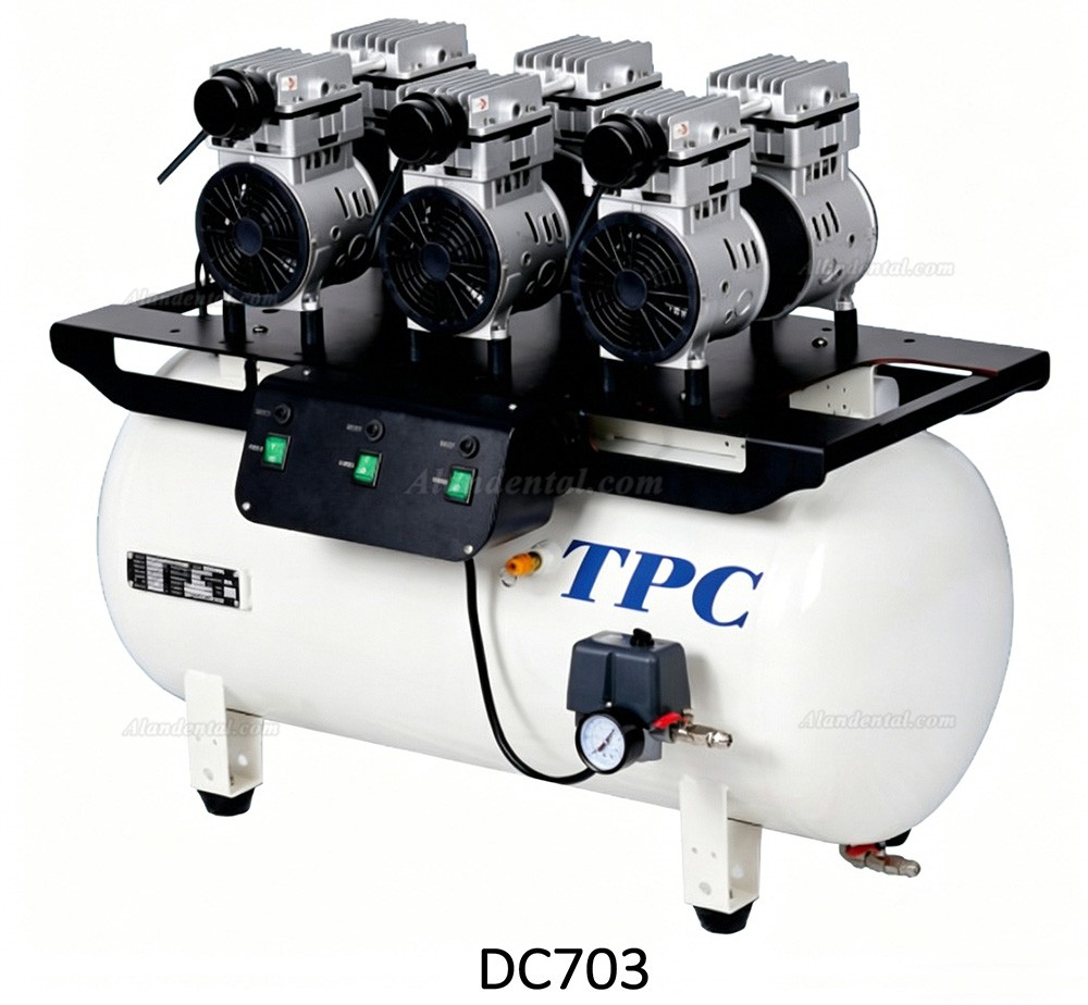 TPC DC701/702/703/704 Dental Oilless Air Compressor 32-120L