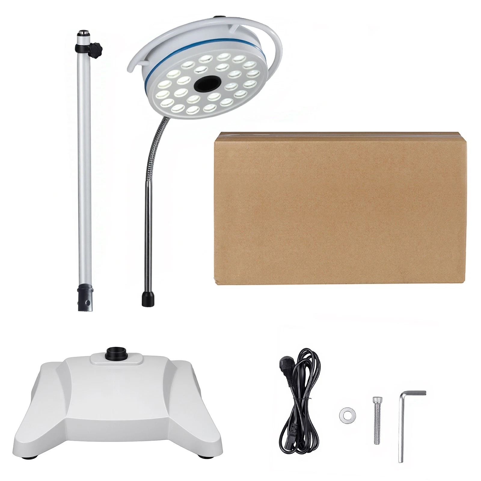 72W Floor Standing Dental Operation Light With 24 Cold Light Led Bulbs