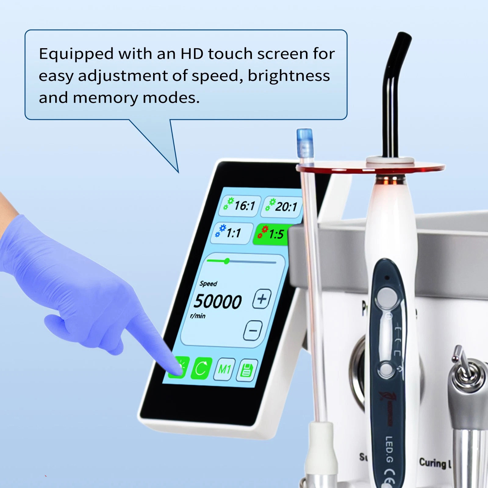 ANZHI AZ-202-1 Portable Dental Mobile Delivery Unit with Air Compressor + Micro Motor