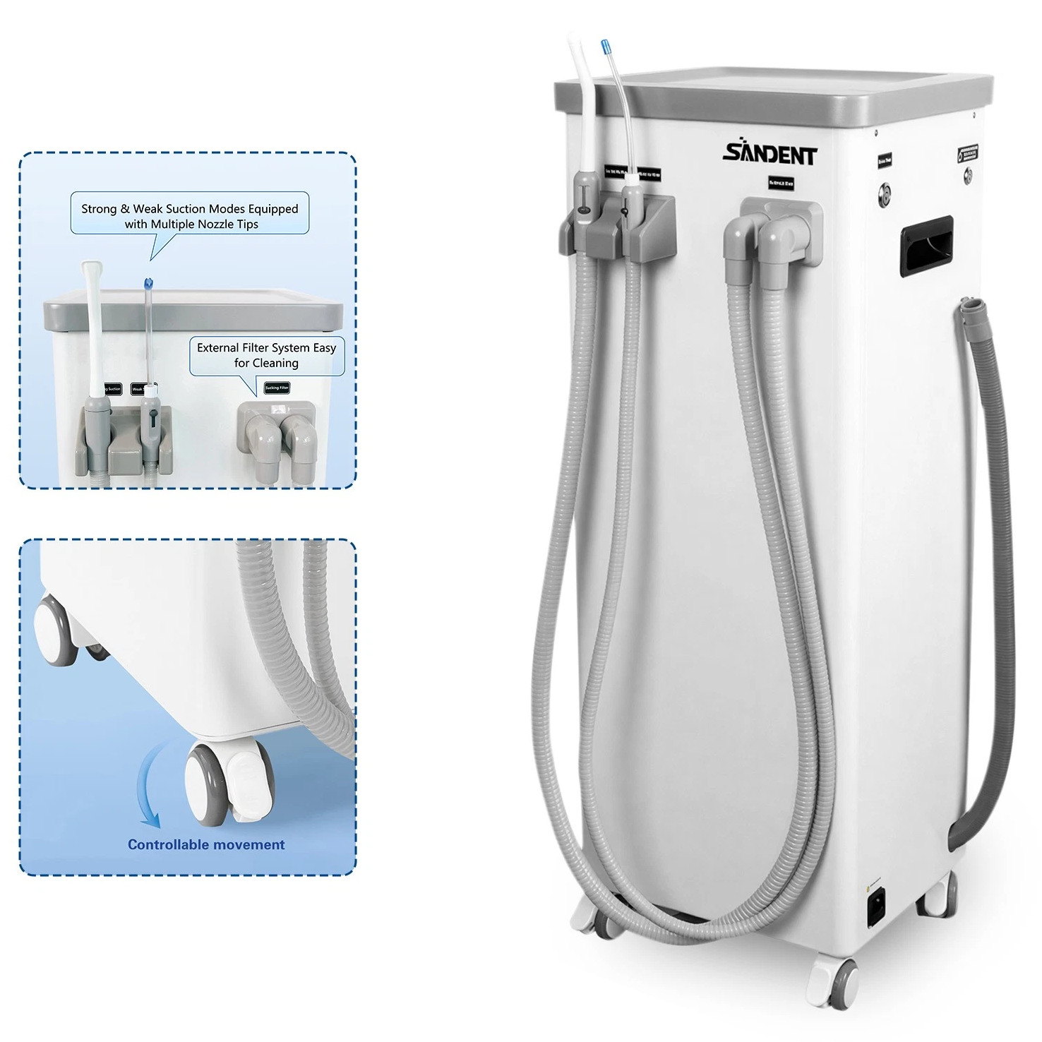 ANZHI AZ-AP302D Dental Mobile Delivery Unit Built-in Air Compressor