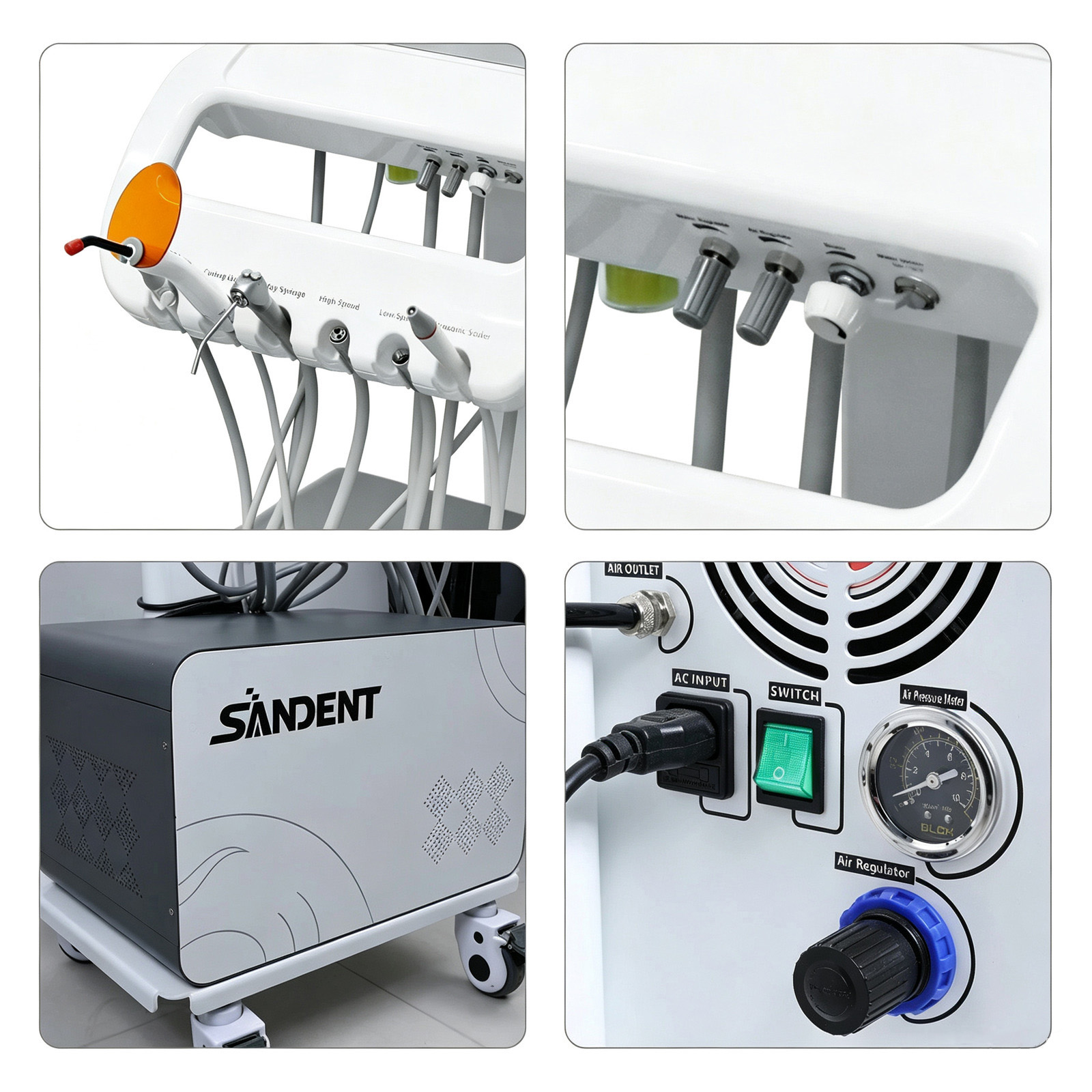 ANZHI AZ-AP302D Dental Mobile Delivery Unit Built-in Air Compressor