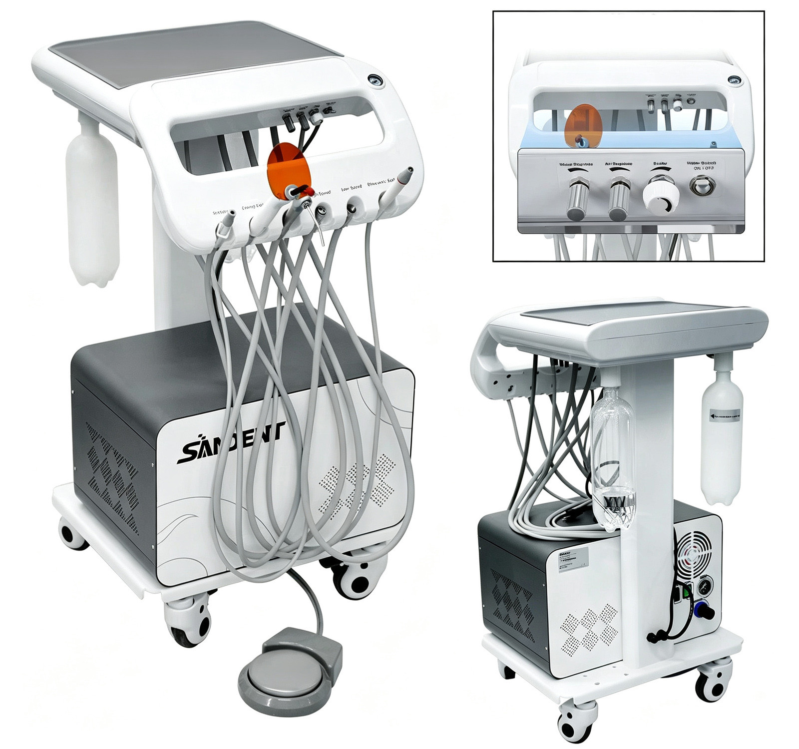 ANZHI AZ-AP302D Dental Mobile Delivery Unit Built-in Air Compressor