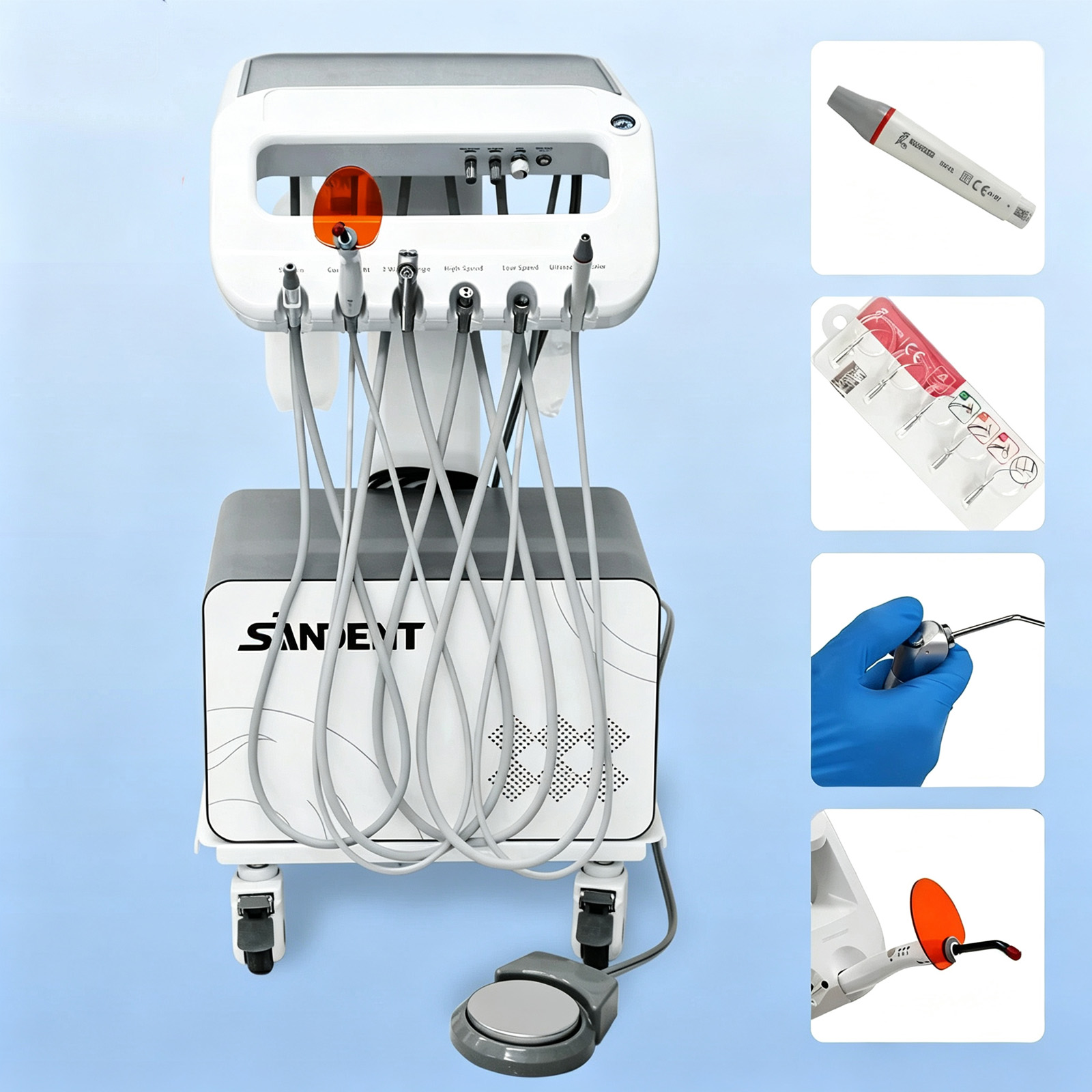 ANZHI AZ-AP302D Dental Mobile Delivery Unit Built-in Air Compressor