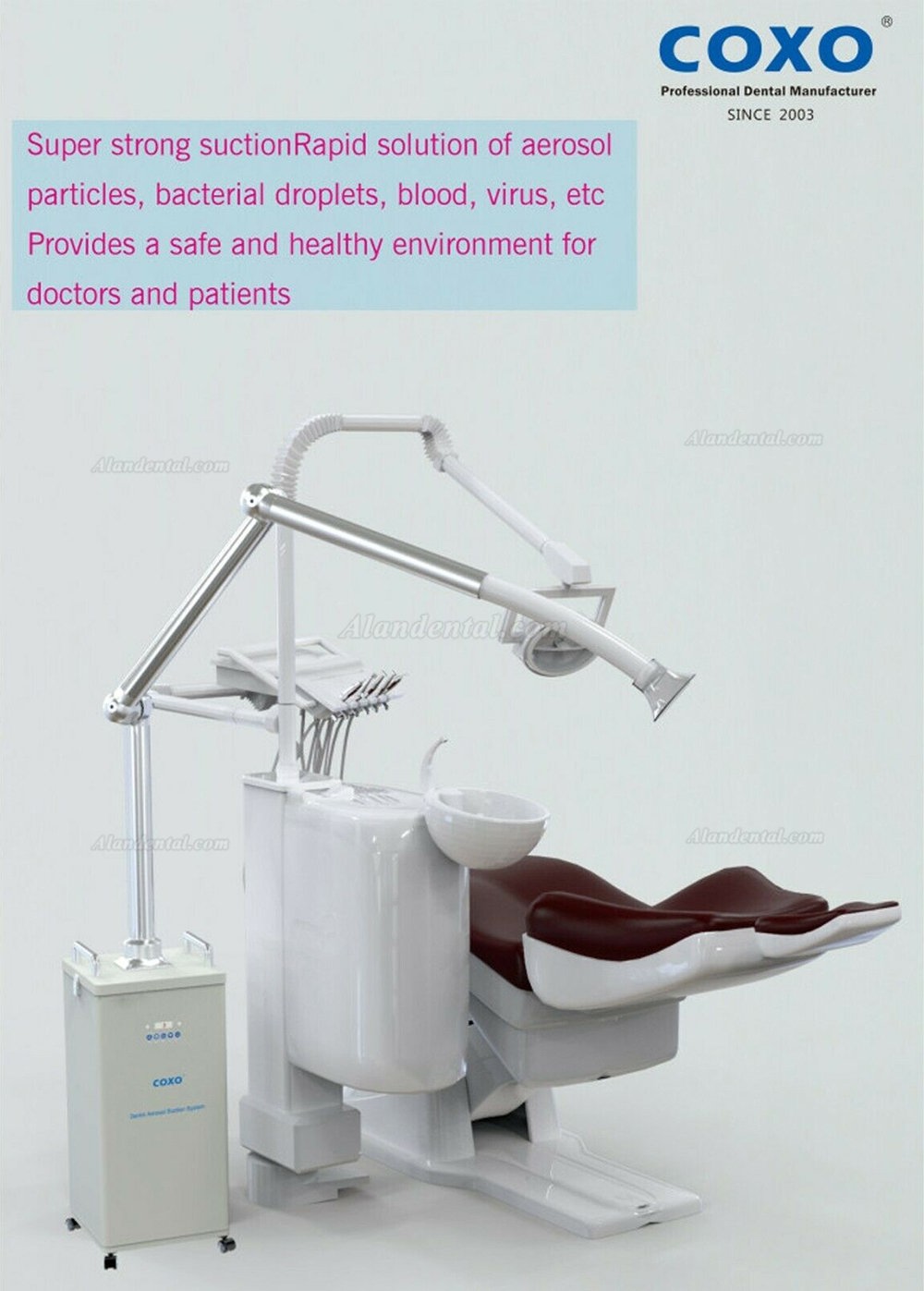 Yusendent Dental Extraoral Aerosol Suction System (upgrade version) 500W 110V/220V FDA approved