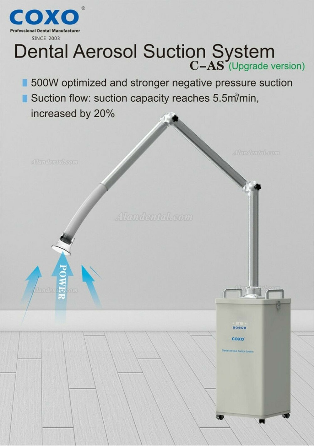 Yusendent Dental Extraoral Aerosol Suction System (upgrade version) 500W 110V/220V FDA approved