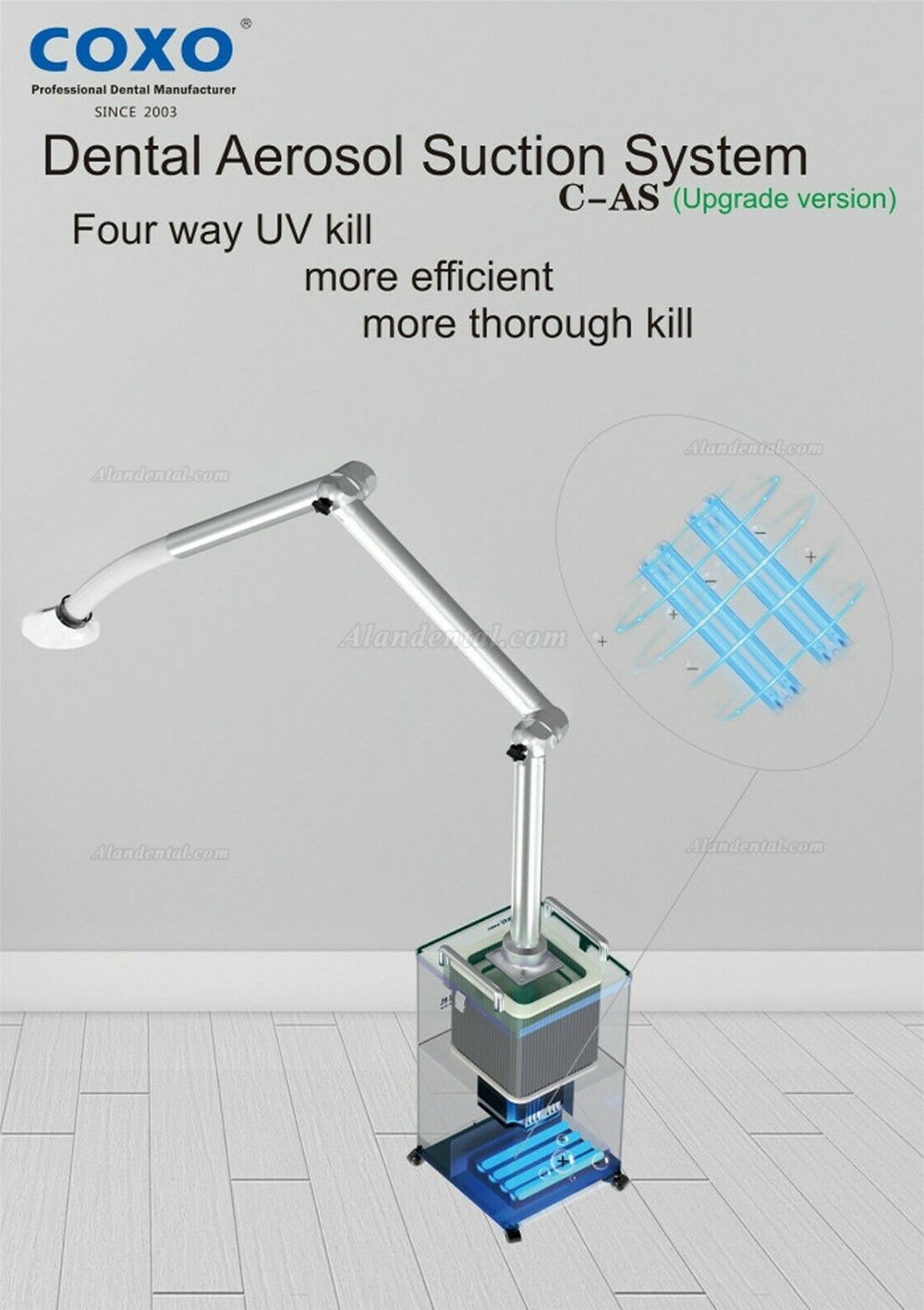 Yusendent Dental Extraoral Aerosol Suction System (upgrade version) 500W 110V/220V FDA approved