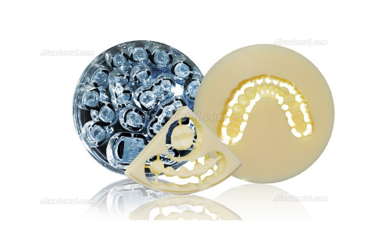 5Pcs Aidite® Dental Monochromatic PMMA Blocks PMMA Milling Discs Block for Temporary Crown