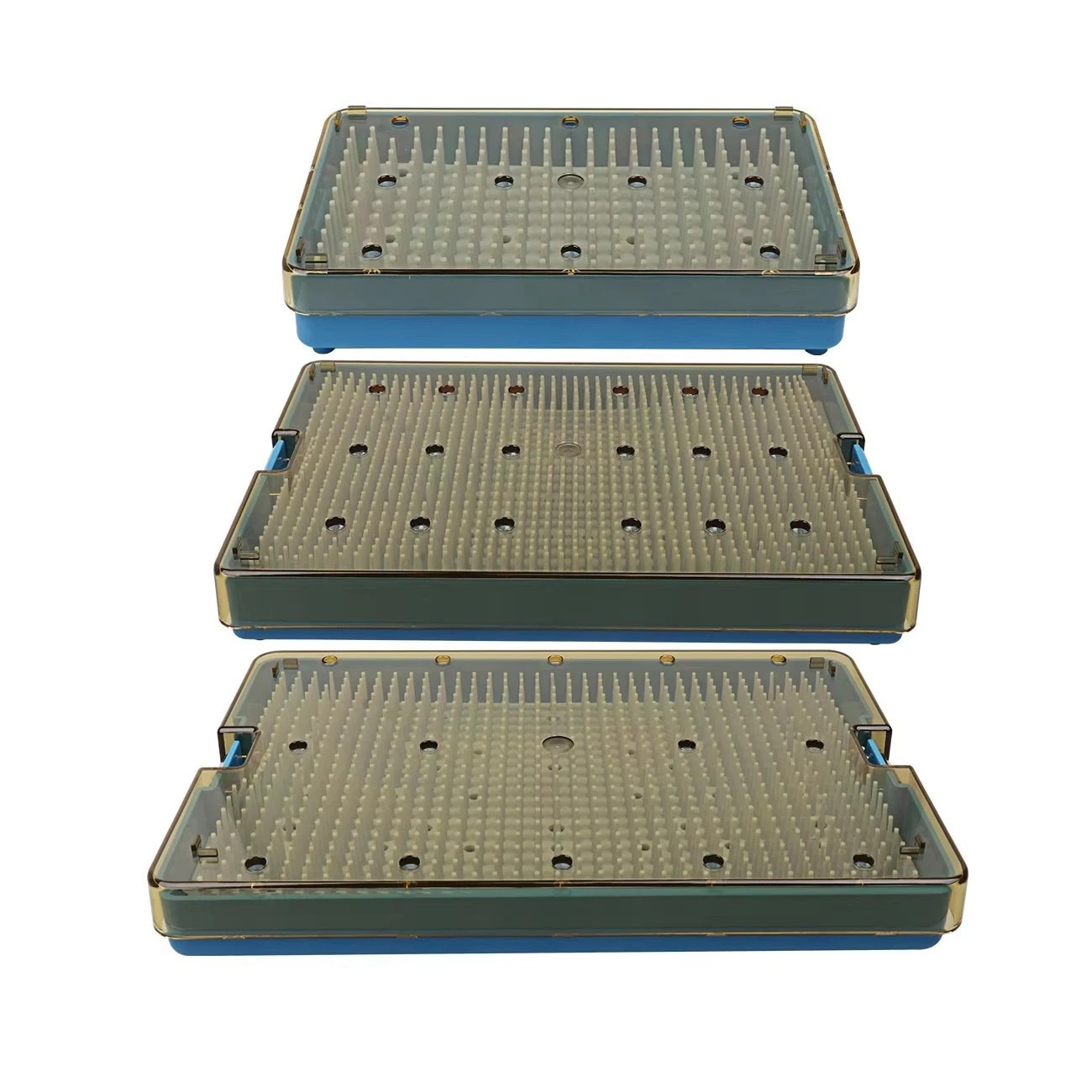 3Pcs Dental Autoclavable Sterilization Tray Silicone Disinfect Box